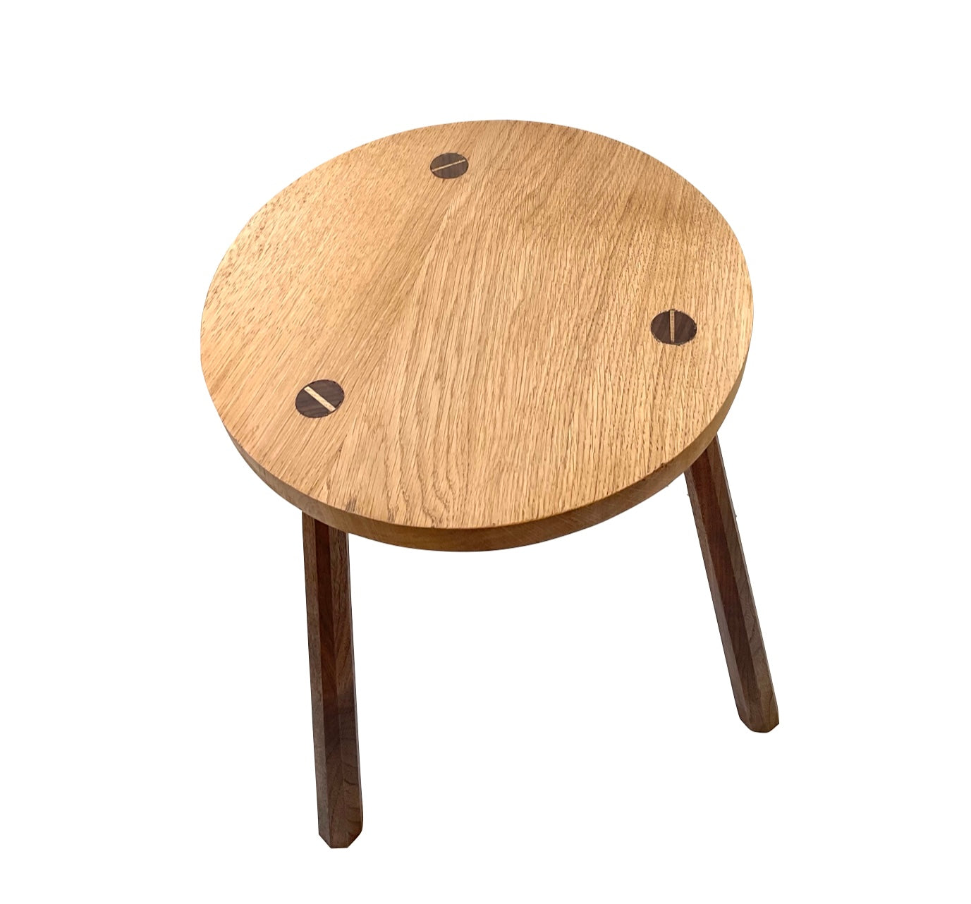 English oak stool / side table