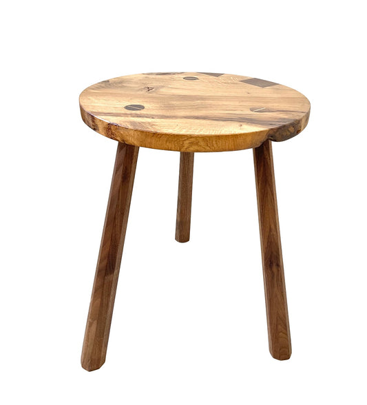 Low English oak stool / side table