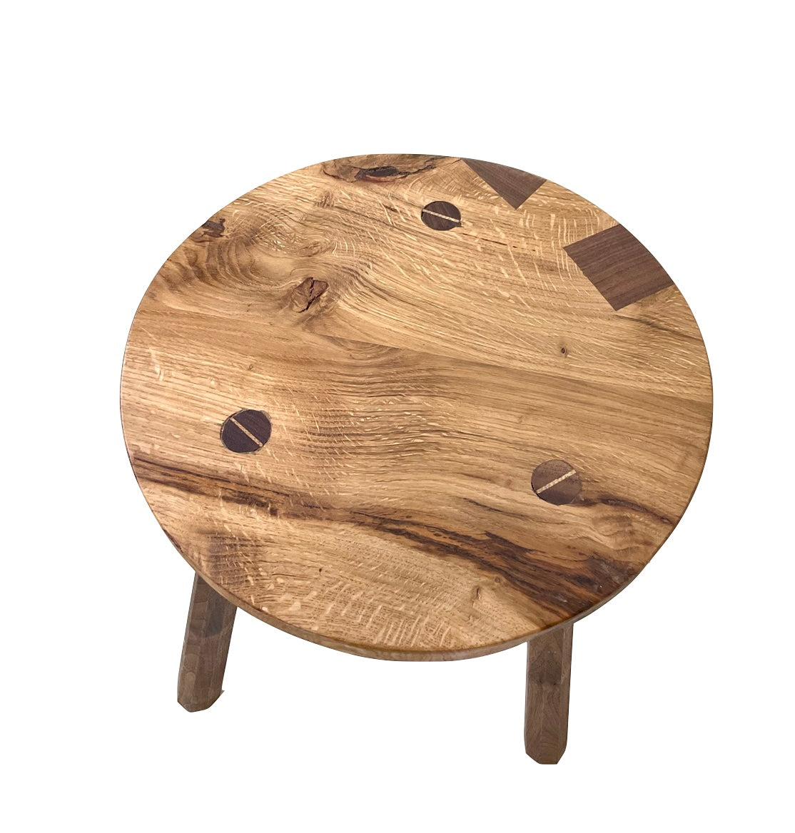 Low English oak stool / side table