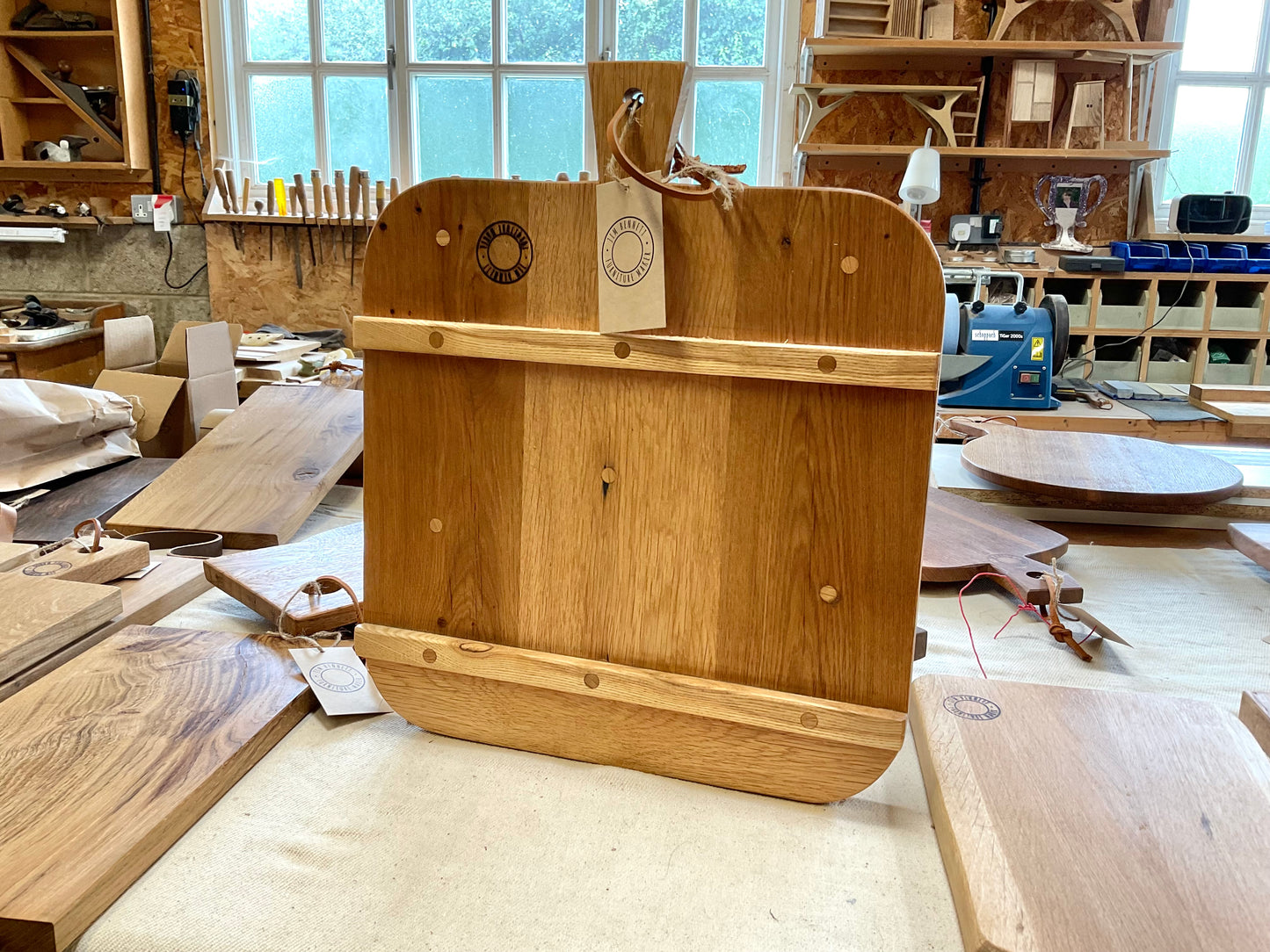 Large oak serving board