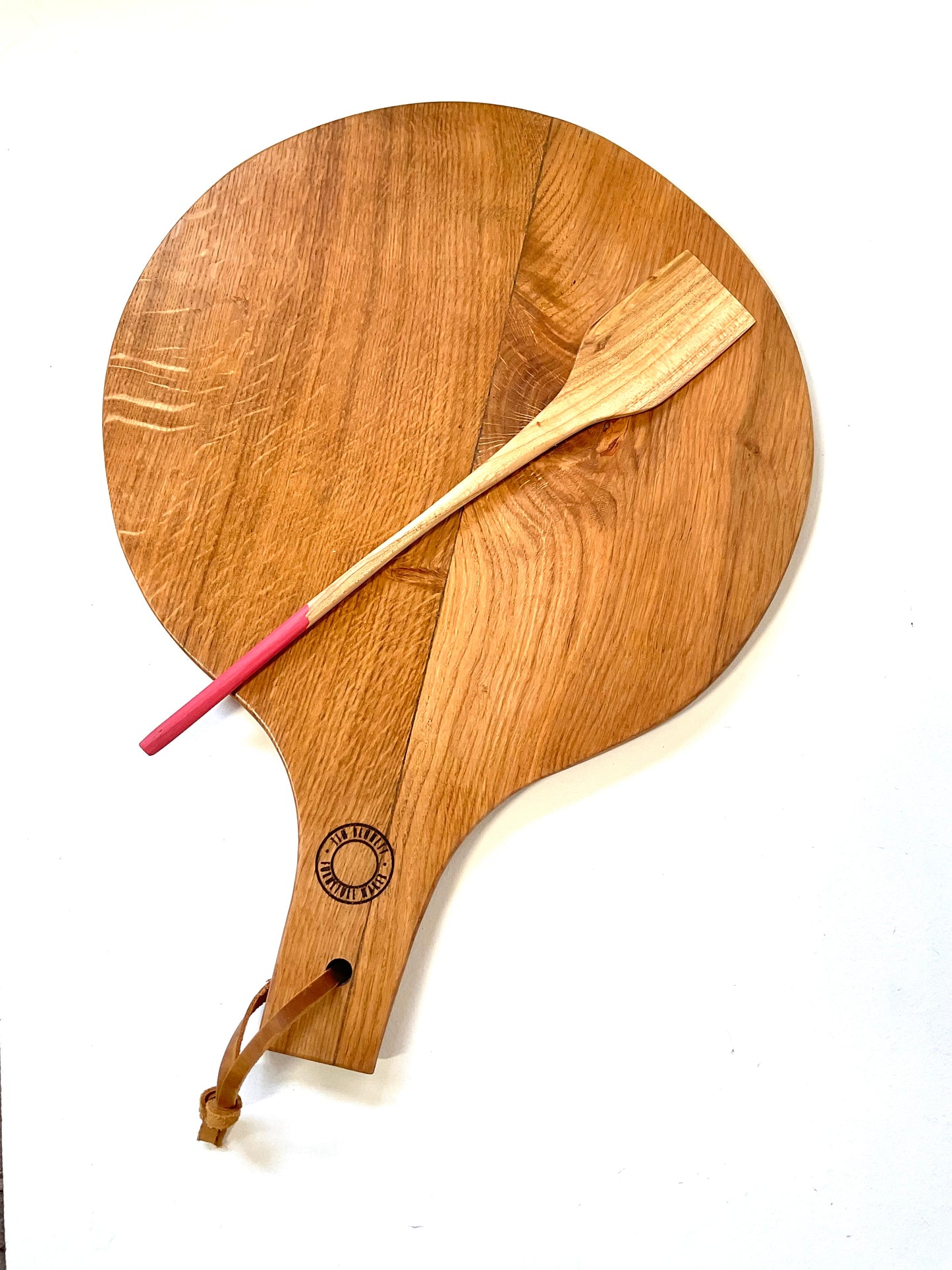 Circular oak chopping/ serving board