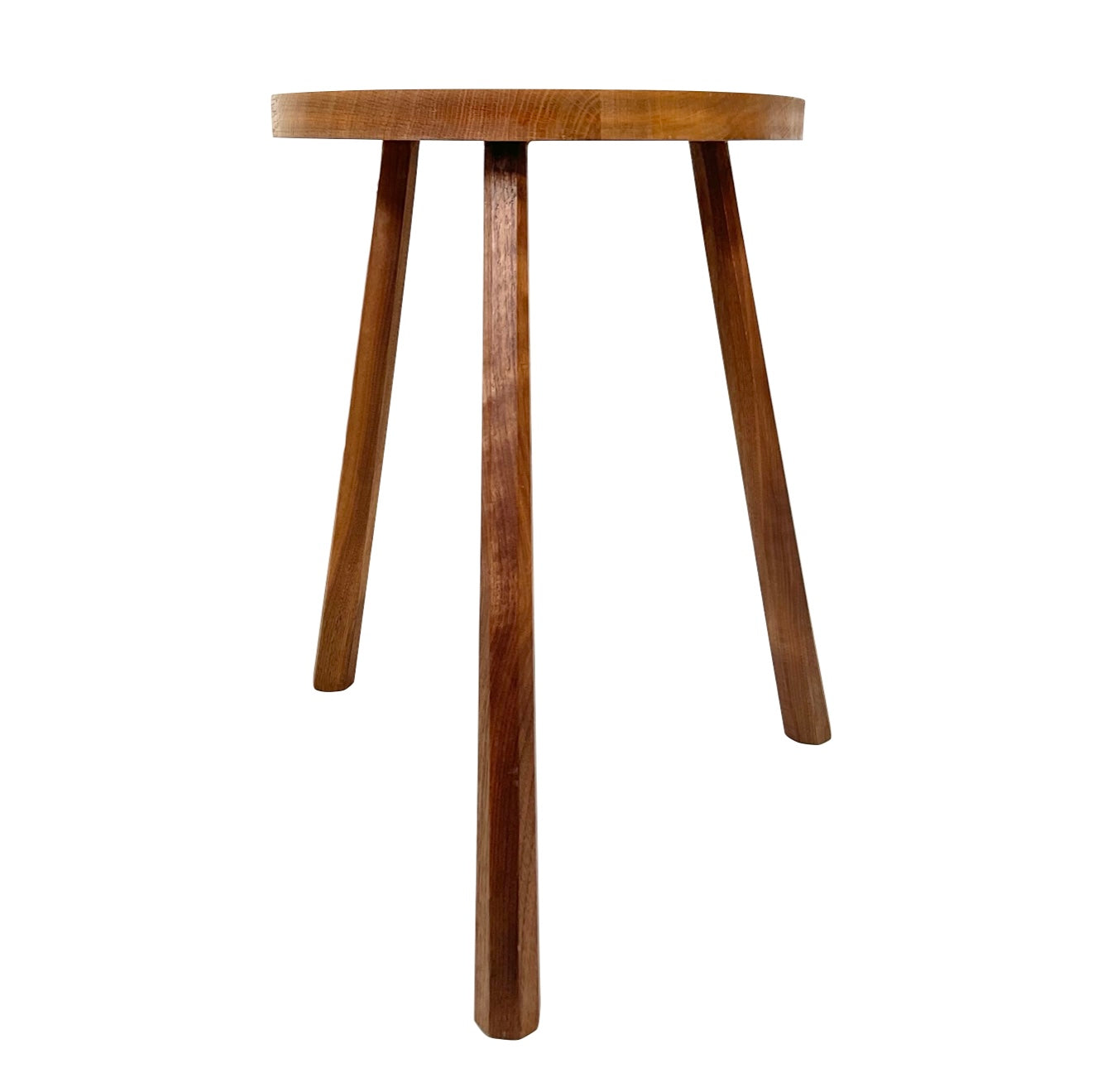 English oak stool / side table