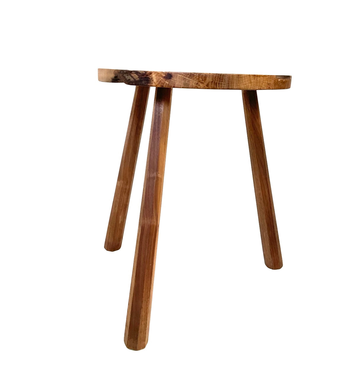 Low English oak stool / side table