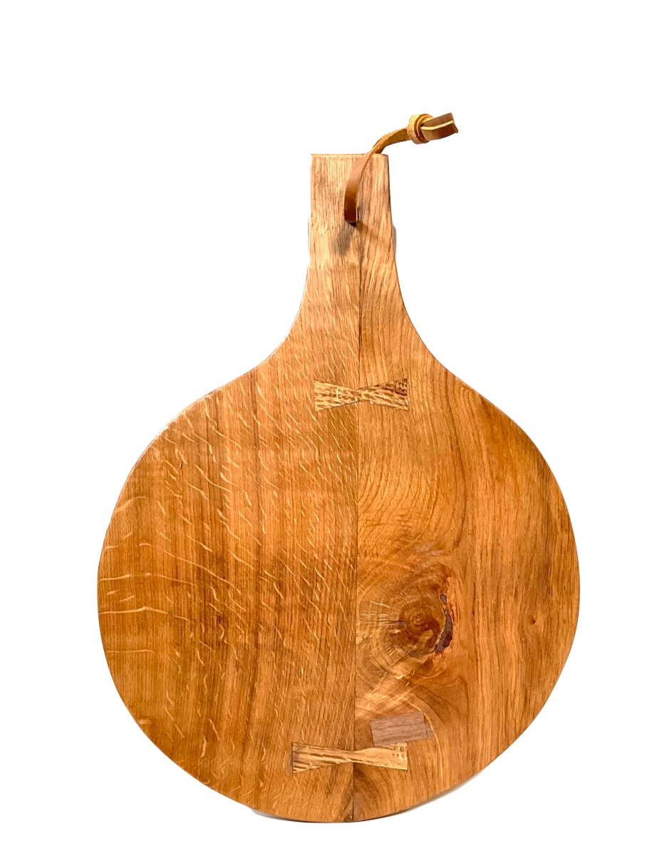 Circular oak chopping/ serving board