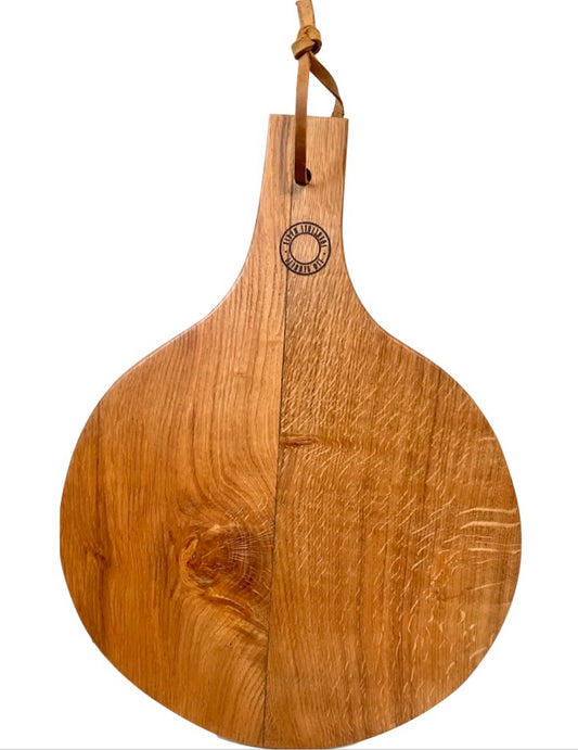 Circular oak chopping/ serving board