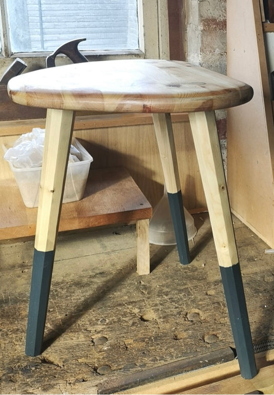 Solid timber pebble stool / side table