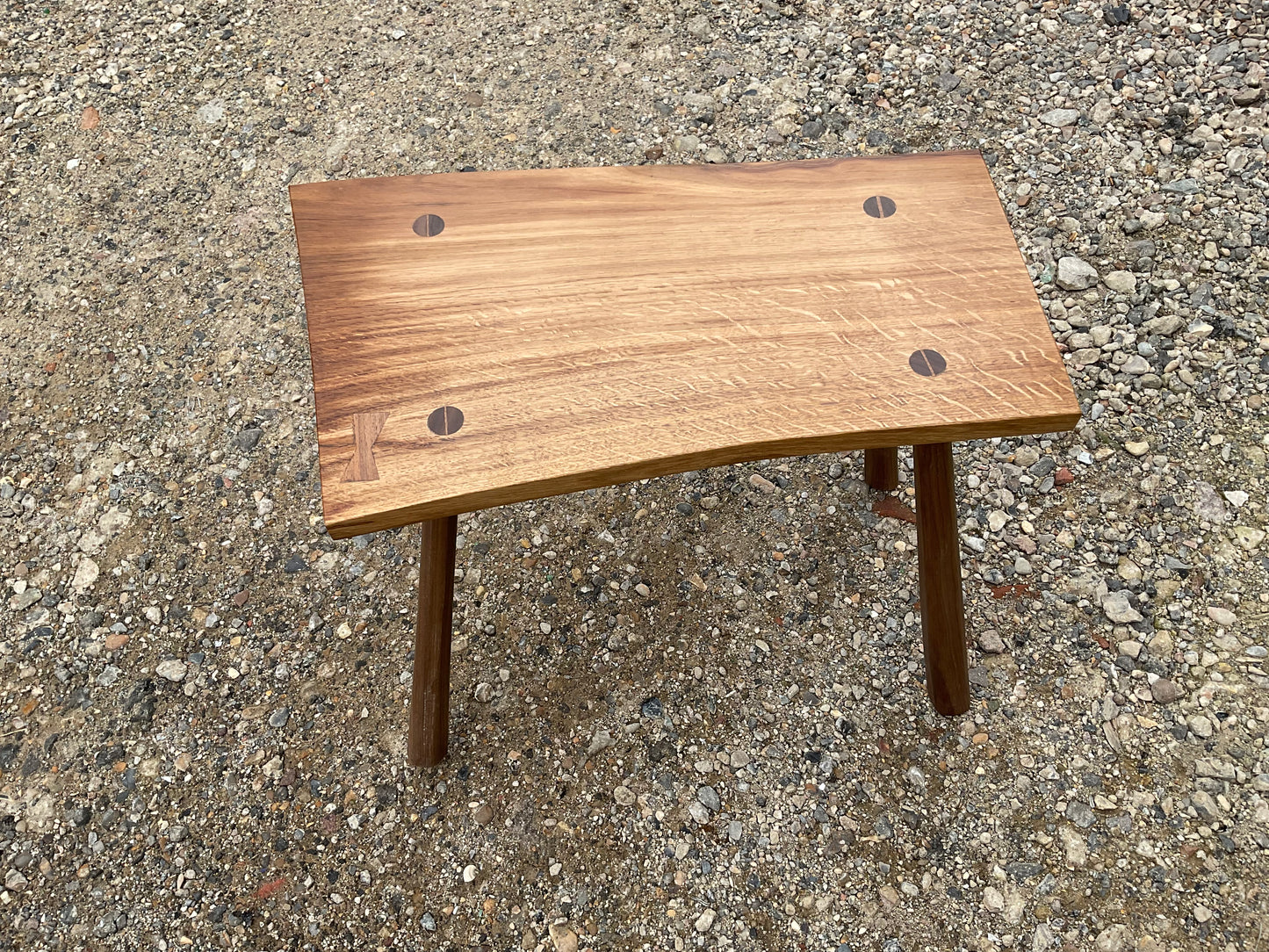 English oak side table.