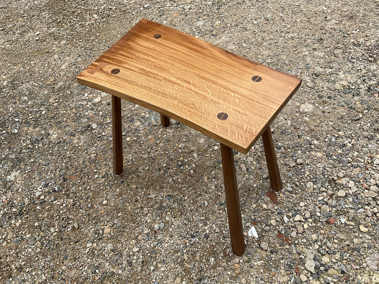 English oak side table.