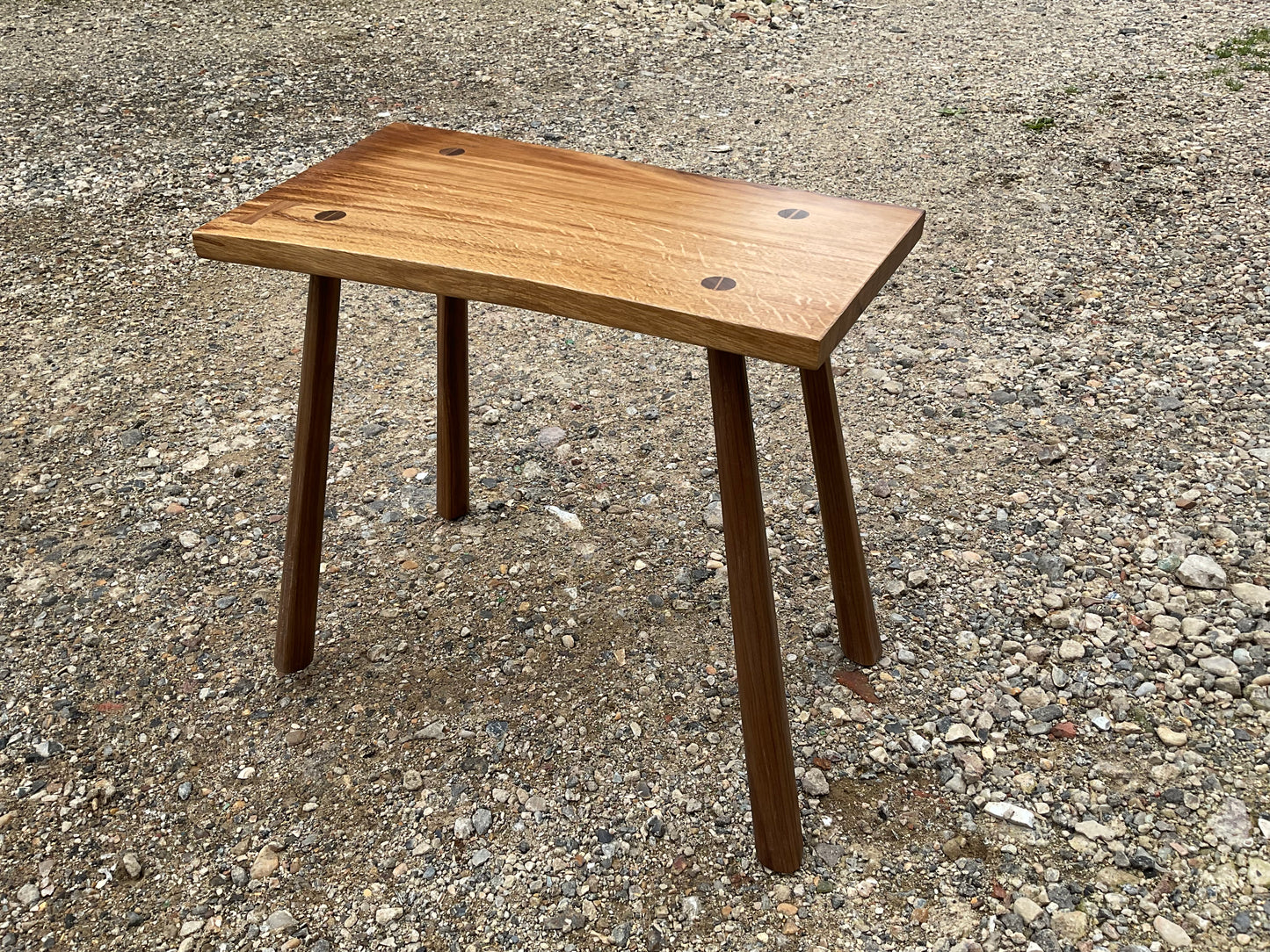 English oak side table.