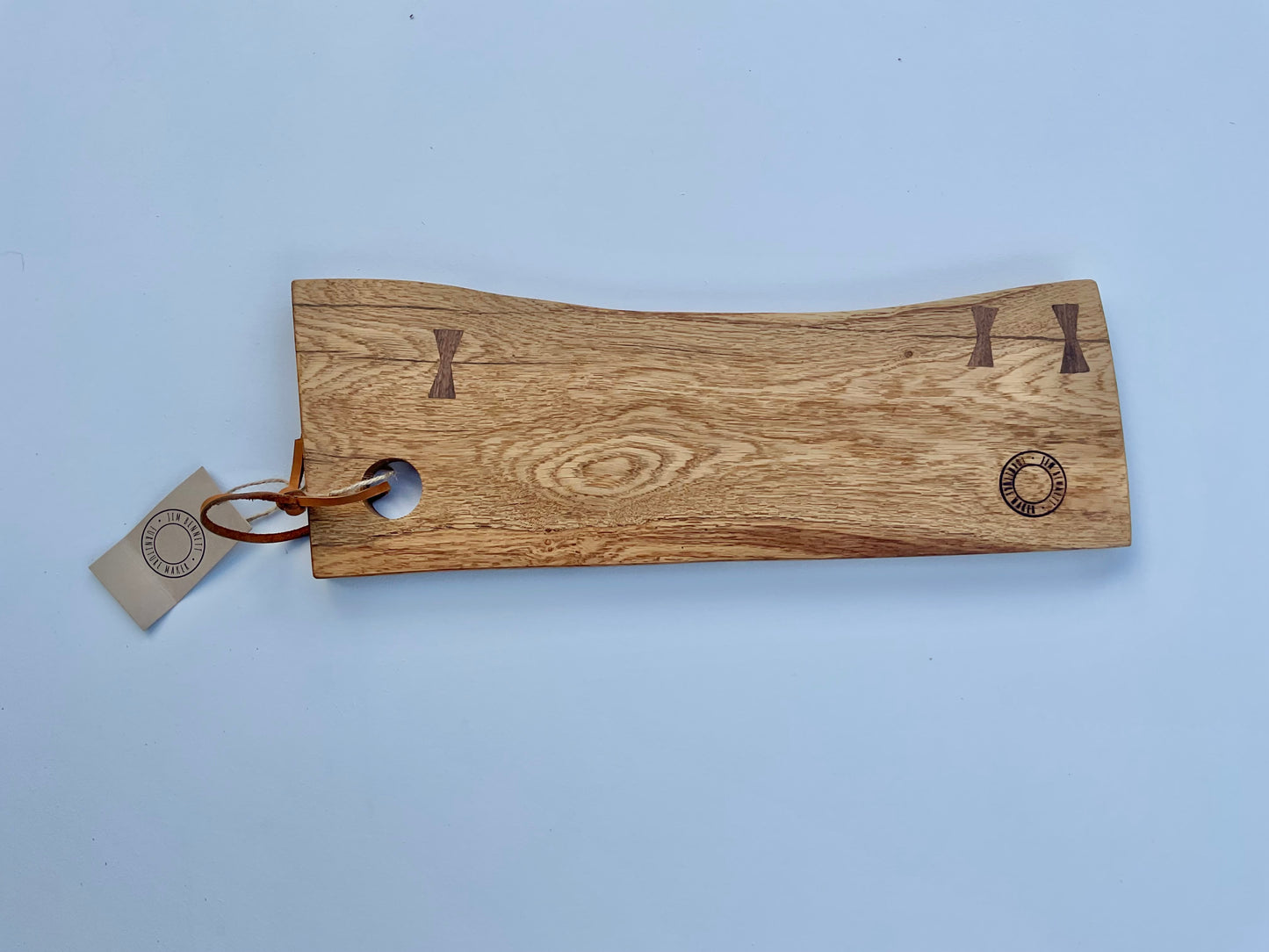 Long English oak serving board