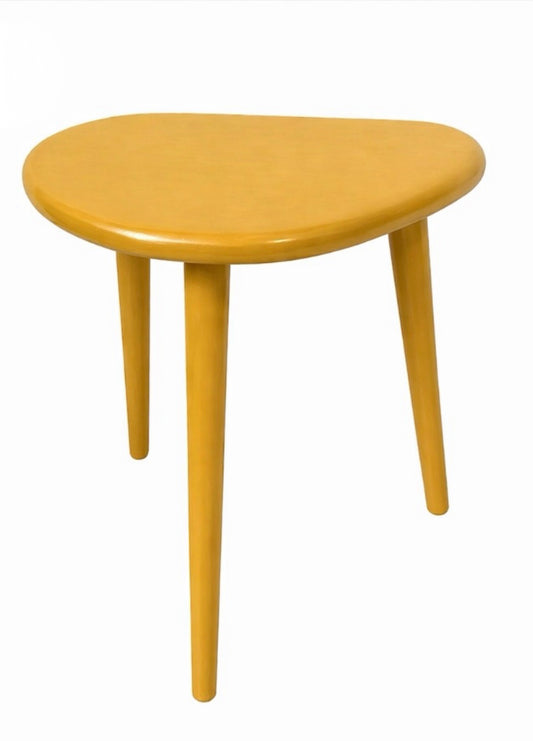 Solid timber pebble stool / side table